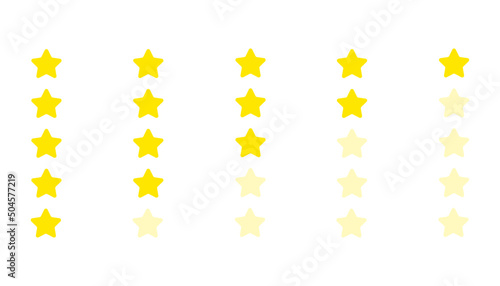 Customer service evaluation and satisfaction survey.customer satisfaction concept.happy face received five stars.