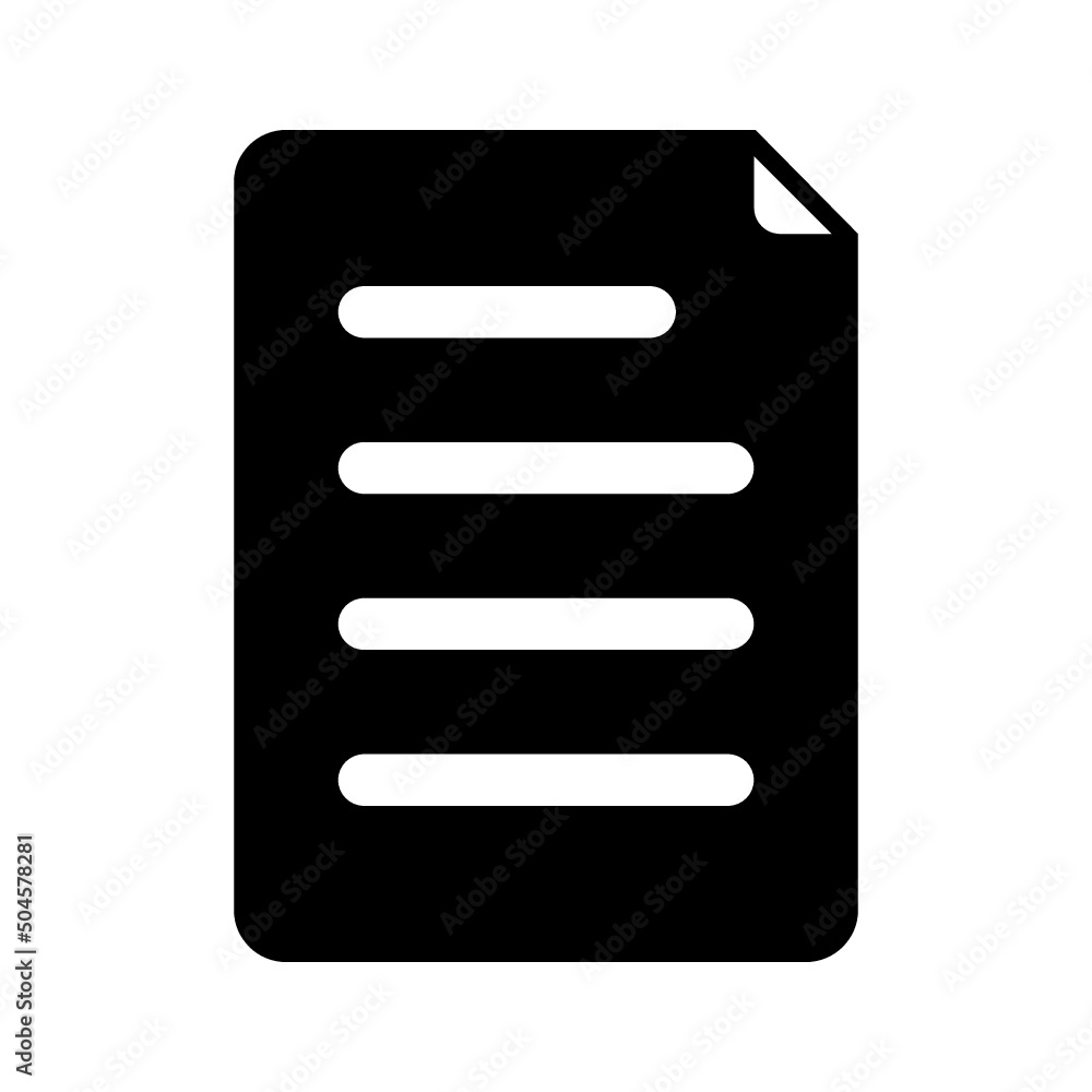Black solid icon for Document Black solid icon for Document
