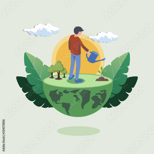World environment day modern design of banner, voucher, coupons. Holiday background for branding, post, invitation, card, or flyer	