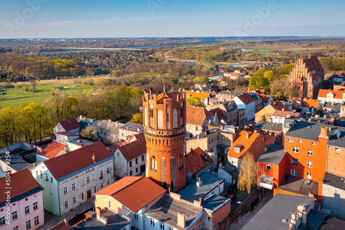 Beautiful architecture of Chelmno town in Poland photo