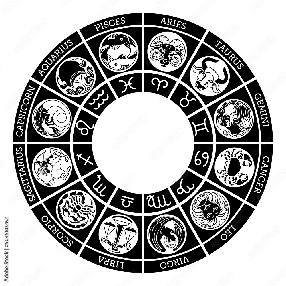 Star signs horoscope zodiac astrology symbols