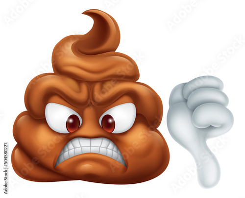 Angry Mad Dislike Hating Poop Poo Emoticon Emoji