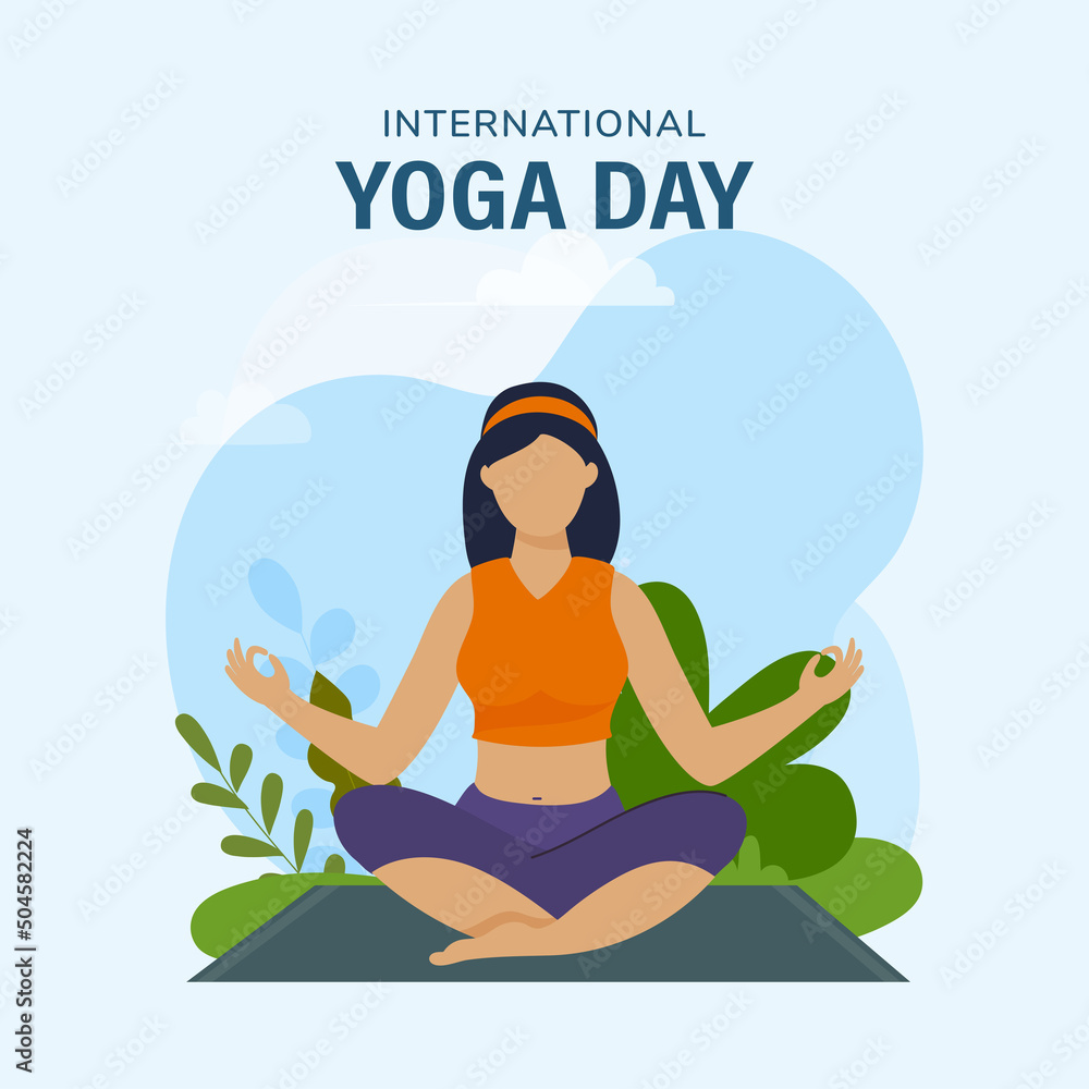 Faceless Young Woman Doing Exercise In Lotus Pose Faceless Young Woman Doing Exercise In Lotus Pose