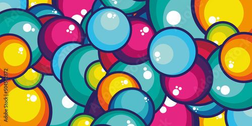 Vector colorful design bubbles background photo
