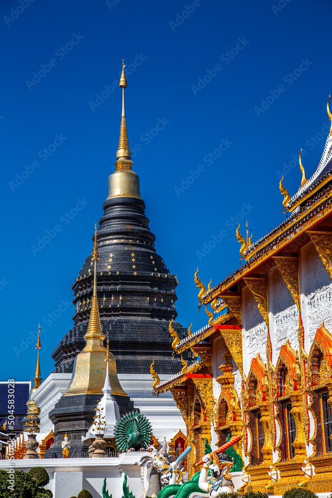 Fototapeta premium Wat Ban Den or Wat Banden complex temple in Mae Taeng District, Chiang Mai, Thailand