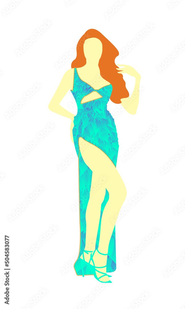 Stylish fashion women with a cloth design concept Stylish fashion women with a cloth design concept