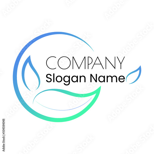 Logo with blue and green color