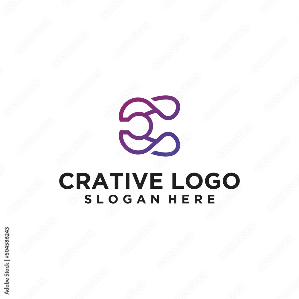 Smart and creative letter e logo design, letter e technology logo. vector logotype