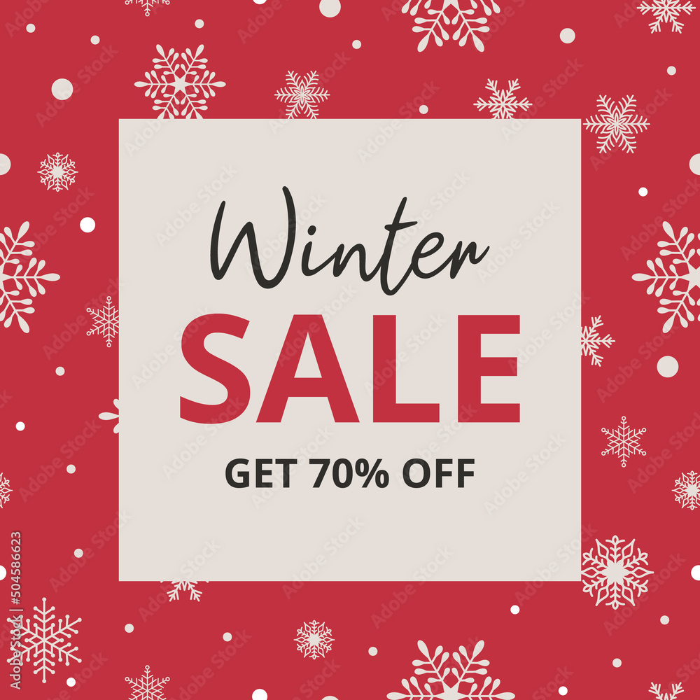 Christmas sale. Festive square template. Merry Christmas and Happy New Year frame, background, greeting card, poster, cove.Vector illustration for mobile apps,banner design and web ads Christmas sale. Festive square template. Merry Christmas and Happy New Year frame, background, greeting card, poster, cove.Vector illustration for mobile apps,banner design and web ads