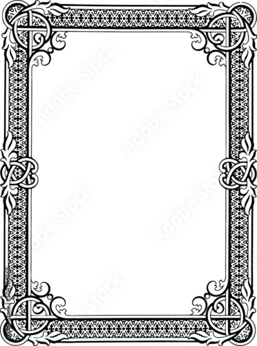 ornate vintage frame with a transparent background