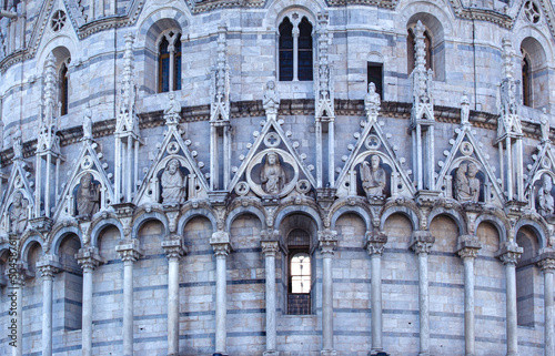Italy, Pisa, Pisa Baptistery. Architecture detail. Close up © Ella