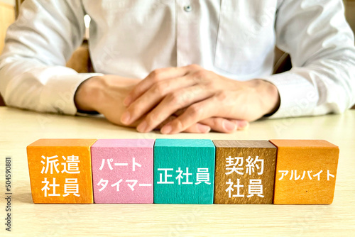 Plakat 働き方を選ぶイメージ 正規と非正規雇用