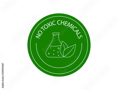 no toxic chemicals icon vector illustration 