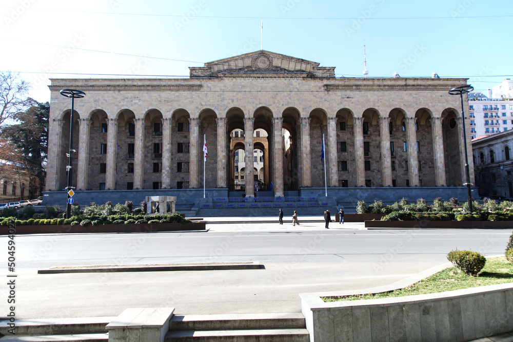 Rustaveli avenue Tbilisi Georgia Parliament 2021