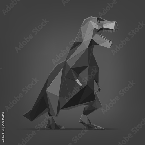 Low polygonal tyrannosaurus rex