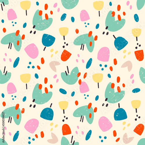 Colorful hand-drawn tulip g...
