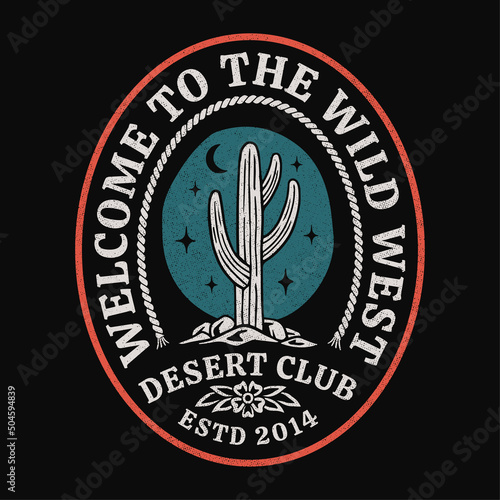 Western theme vector artwork for t-shirt prints, posters, and other uses.