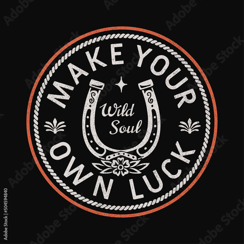 Western theme vector artwork for t-shirt prints, posters, and other uses.