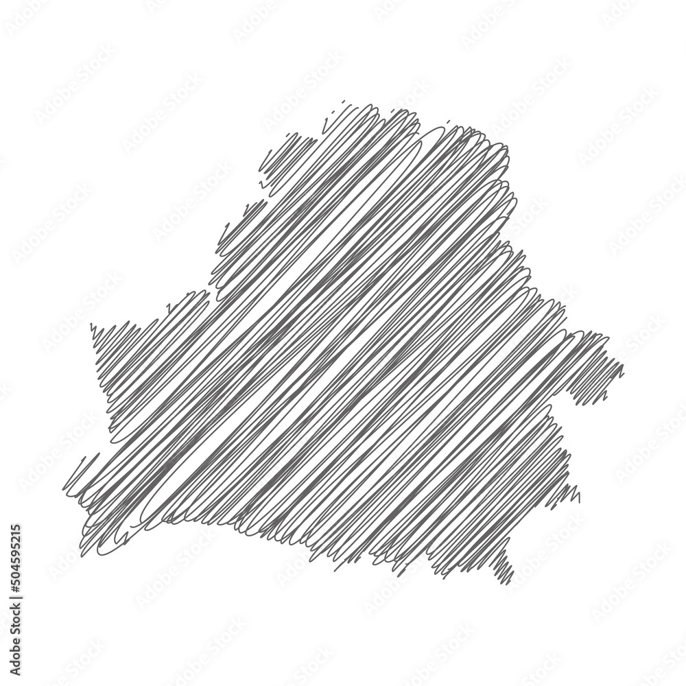 vector illustration of scribble drawing map of Belarus vector illustration of scribble drawing map of Belarus