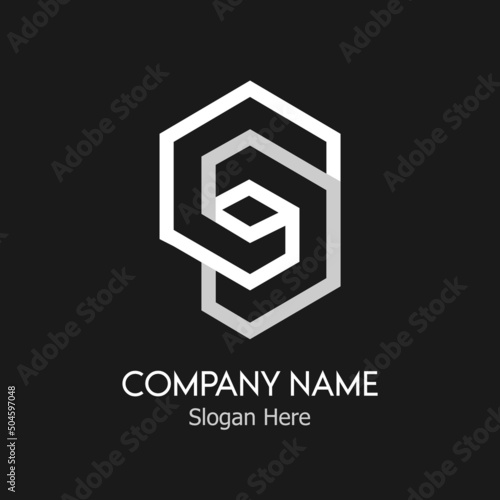 abstract logo design with d and g letters
