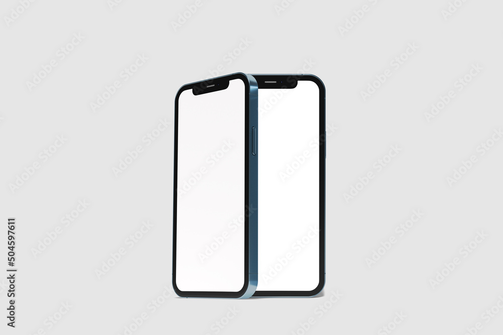 Realistic blank two smart phone mockup Realistic blank two smart phone mockup