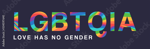 LGBTQIA history month. Pride month vector background with rainbow colors