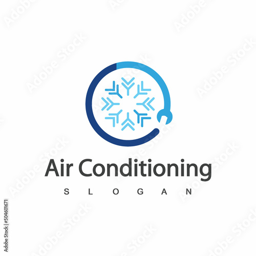 Air Conditioning Logo, HVAC Logo Concept