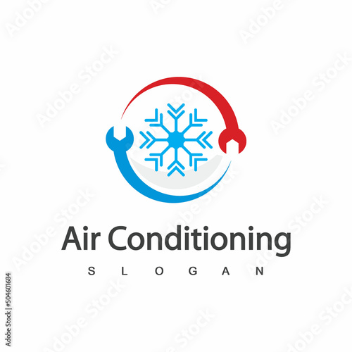 Air Conditioning Logo, HVAC Logo Concept