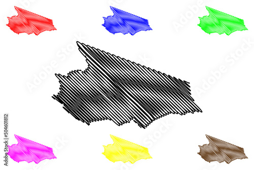 Mancio Lima municipality (Acre state, Municipalities of Brazil, Federative Republic of Brazil) map vector illustration, scribble sketch Mancio Lima map