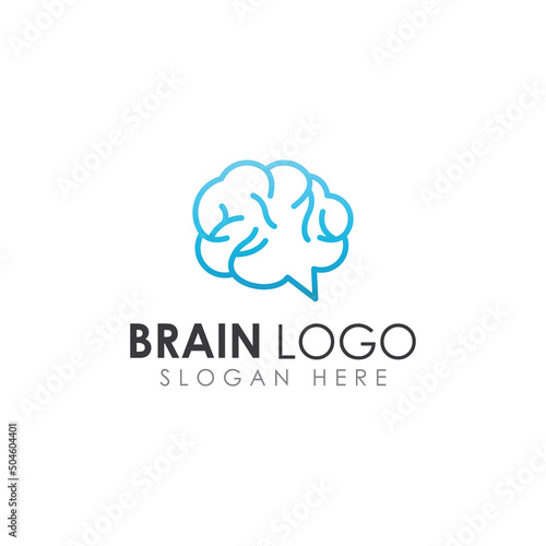 Brain logo. Brain logo with combination of technology and brain part nerve cells, with design concept vector illustration template. © Muji76 ijum13719@gma