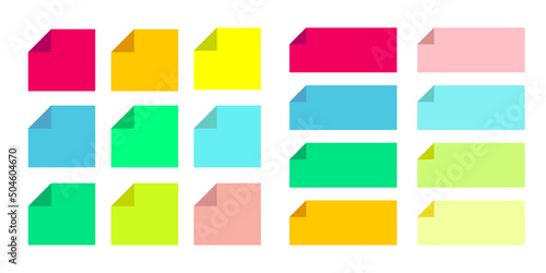 Realistic sticky notes isolated with real shadow on white background. jpeg image Square sticky paper reminders with shadows, paper page mock up. jpeg image 
