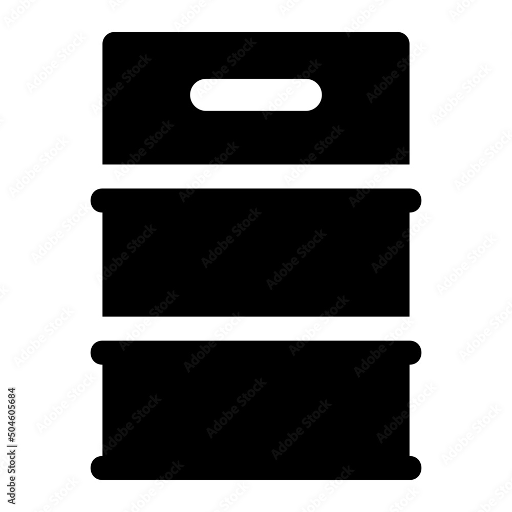 Keg Glyph Icon Vector