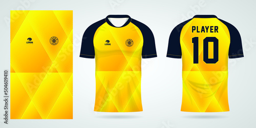 yellow football jersey sport design template