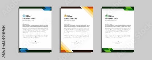 modern corporate letterhead template design