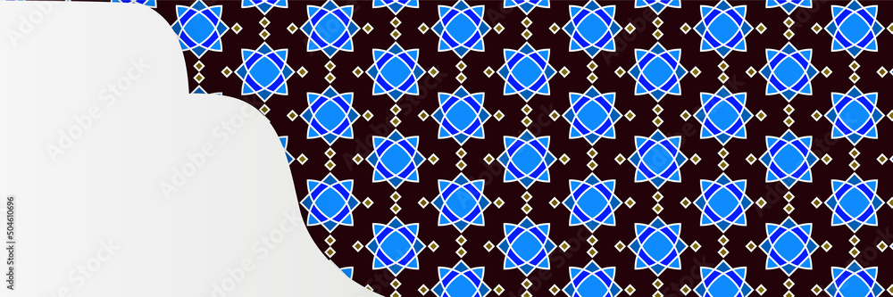 Modern Abstract Arabic seamless pattern blue colorful design background Modern Abstract Arabic seamless pattern blue colorful design background