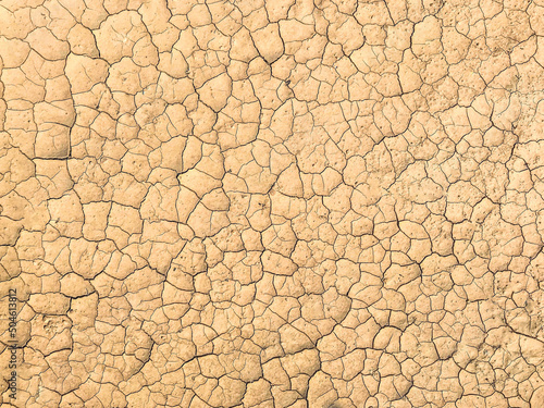 Desert. Top view of the cracks in the ground. texture, deep crack.