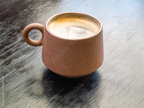 Americano Coffee in Earthenware cup in Mexico