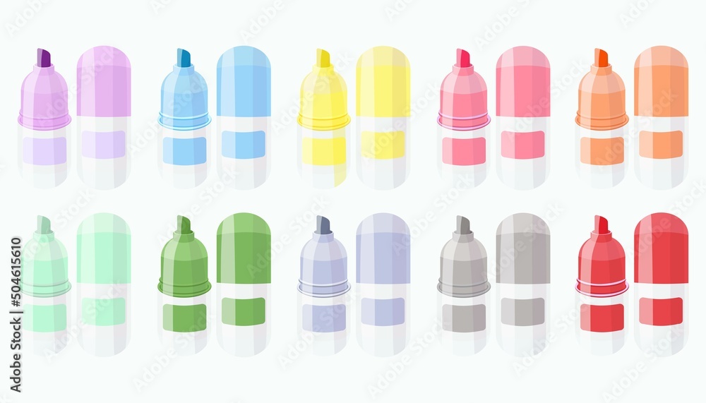Mini Markers. Stationery for writing letters, graffiti. Graphics. Vector. Web design. Mini Markers. Stationery for writing letters, graffiti. Graphics. Vector. Web design.