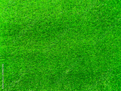 Green grass texture background grass garden concept used for making turf green background football pitch, Grass Golf, green lawn pattern textured background.. © Sittipol 