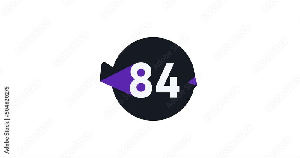Number 84 logo modern animation design Number 84 logo modern animation design