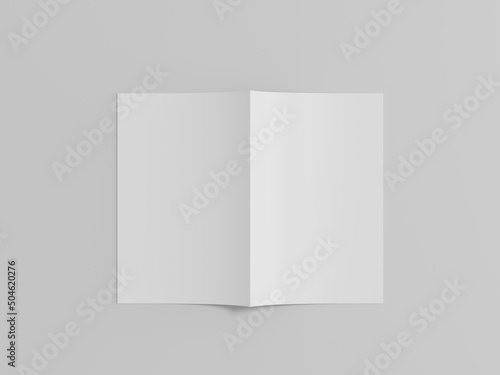 White blank book mockup, notebook paper, 3d rendering, 3d illustration 