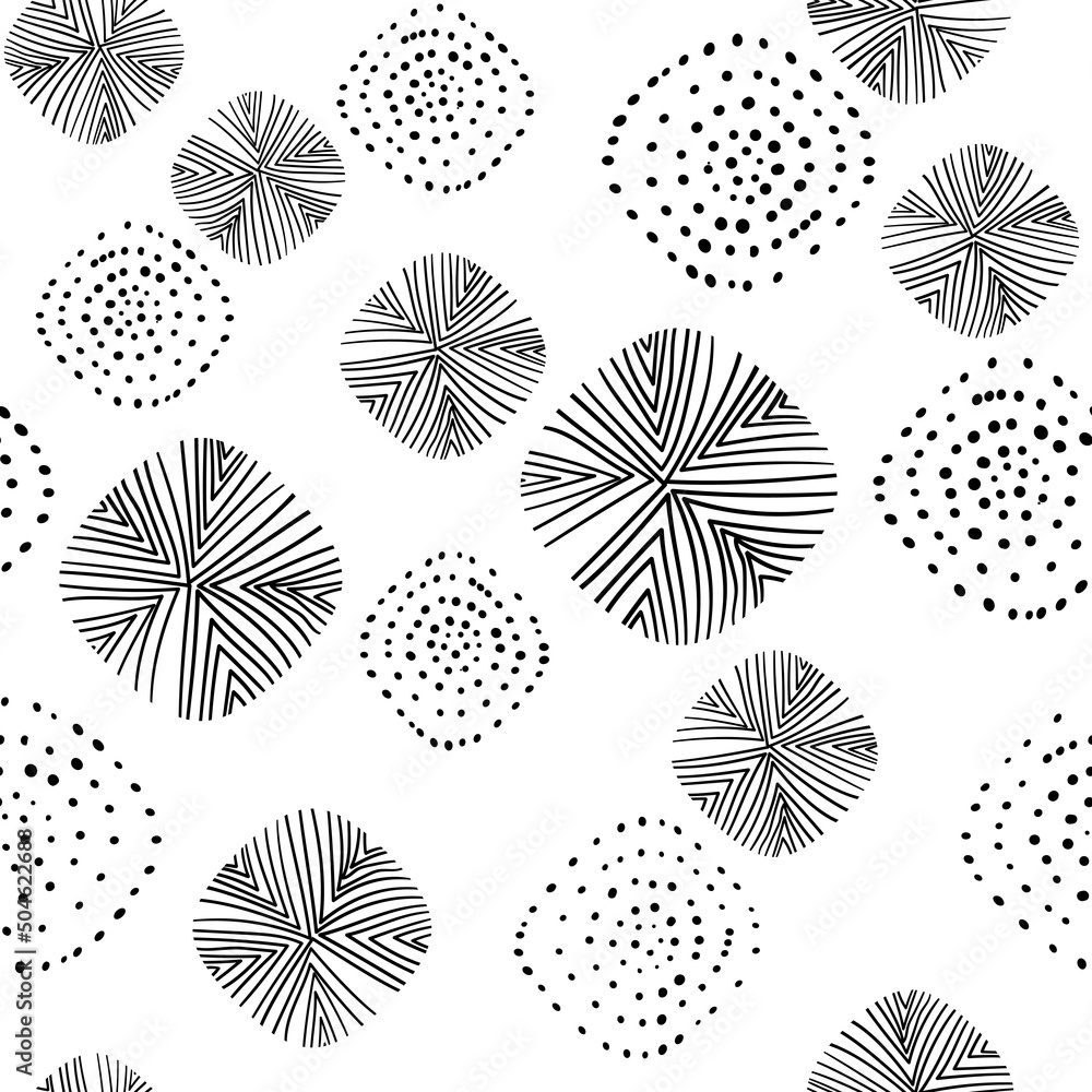Seamless pattern based on traditional folk art flowers ornaments. Black and white floral background. Scandinavian style. Sweden nordic style. Vector illustration. Simple minimalistic pattern Seamless pattern based on traditional folk art flowers ornaments. Black and white floral background. Scandinavian style. Sweden nordic style. Vector illustration. Simple minimalistic pattern