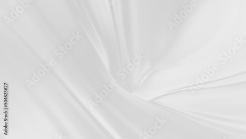 Liquid abstract white background. Smooth glossy texture. Glamour silk backdrop 3D