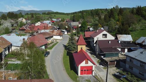 Wallpaper Mural village in the mountains Torontodigital.ca