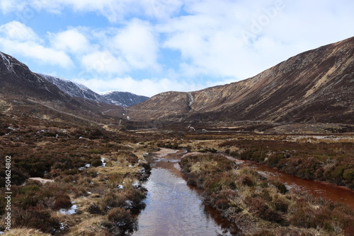 glen muick loch muick stream source scotland photo