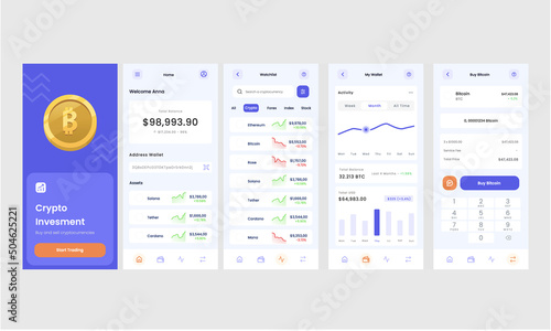 Crypto Trade & Forex Investment Trading App UI Kit