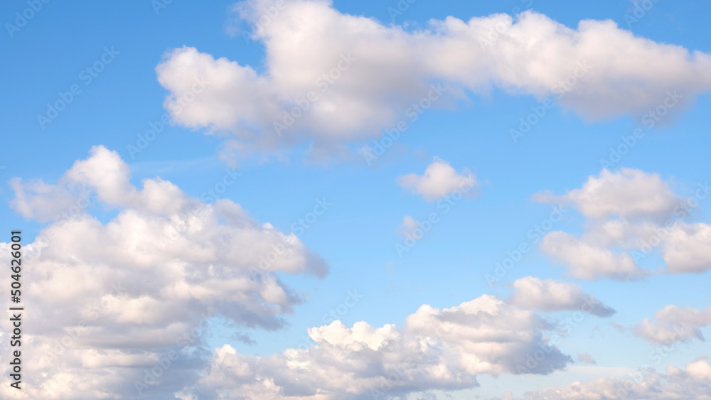 Fototapeta premium blue sky background with tiny clouds