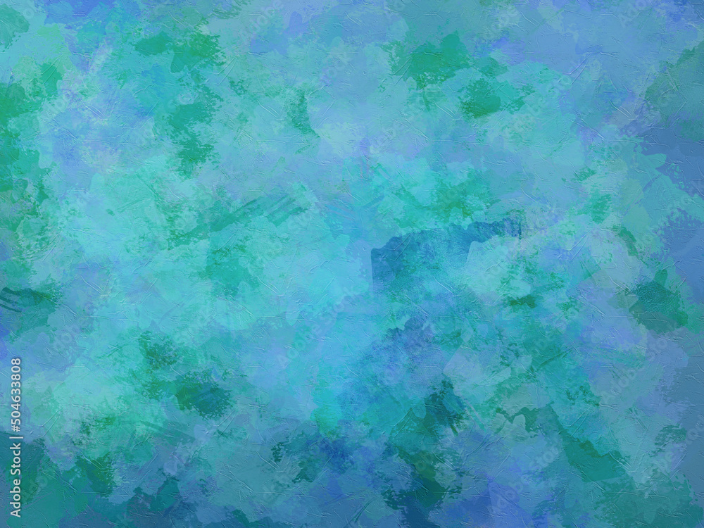 Аbstract background in blue and green with stucco texture.