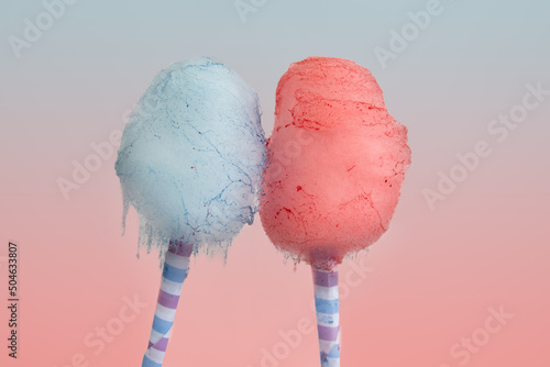 Melted Colorful cotton candy