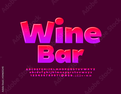 Photo Vector advertising poster Wine Bar